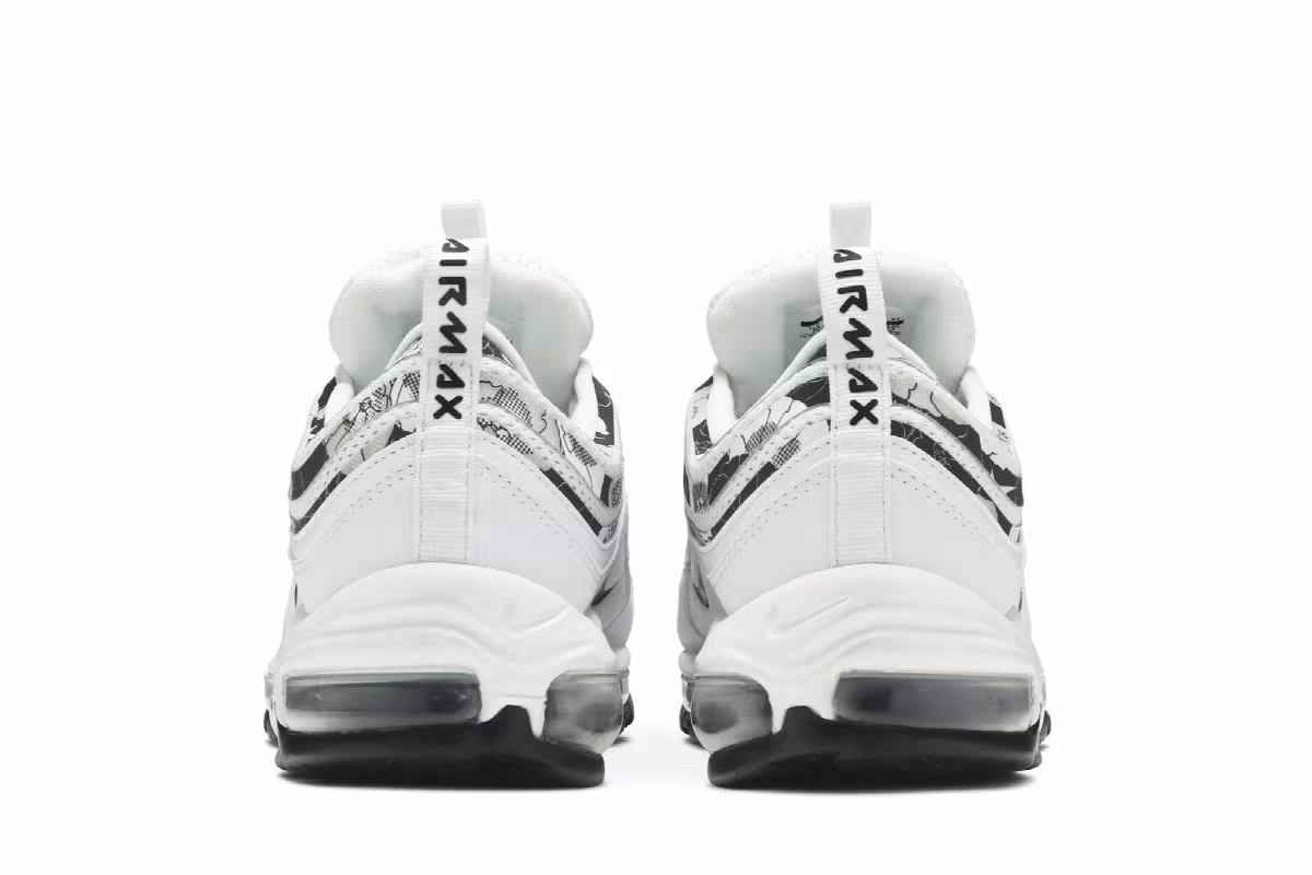 Nike Women's Air Max 97 SE White Floral, view 7