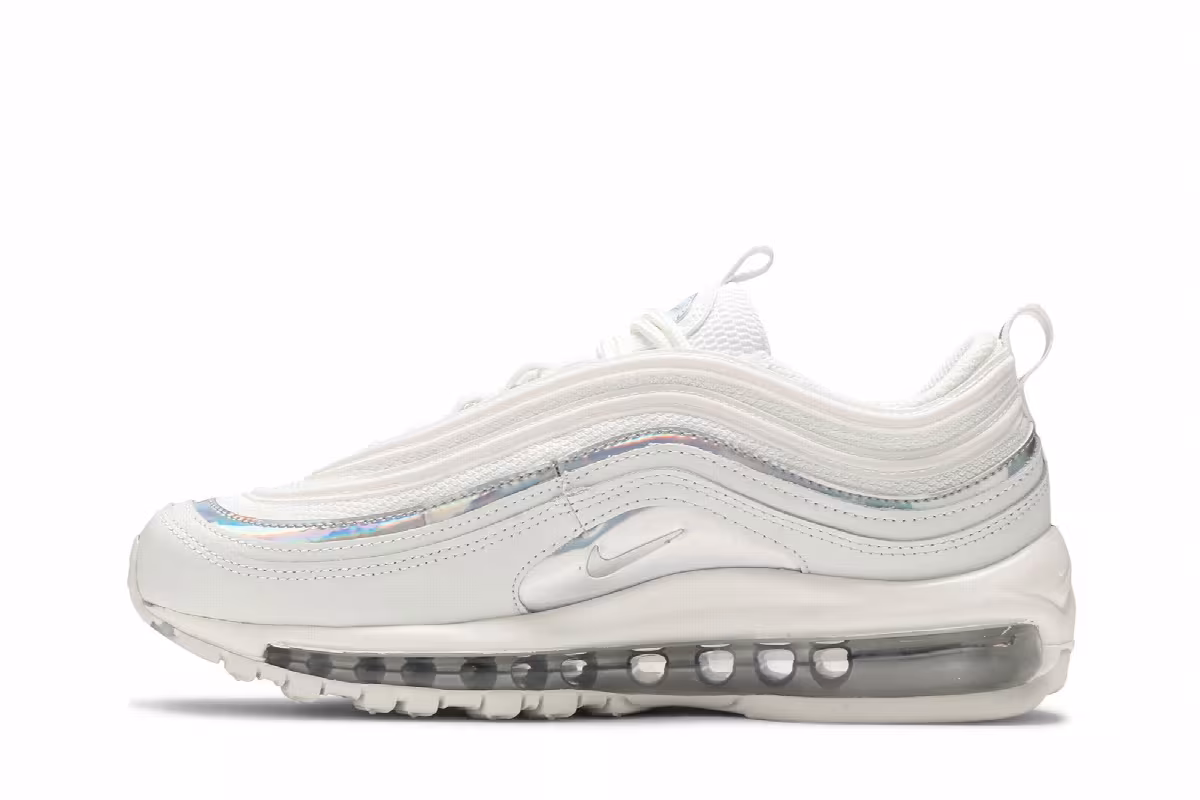 Nike Women's Air Max 97 White Iridescent, view 4