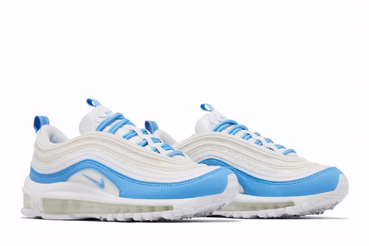 Nike Women's Air Max 97 Essential White University Blue, view 9