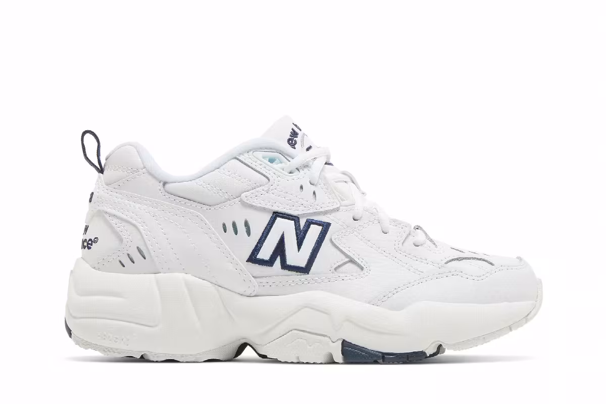 New Balance Women's 608 White Navy, view 2