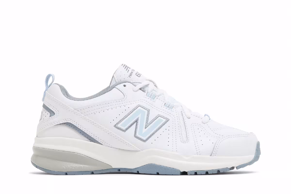 New Balance Women's 608v5 White Light Blue, view 2