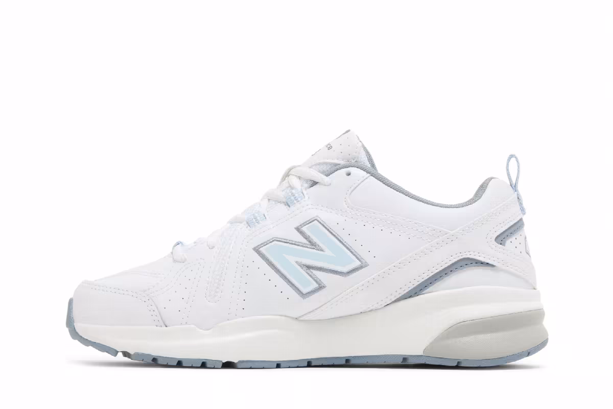 New Balance Women's 608v5 White Light Blue, view 4