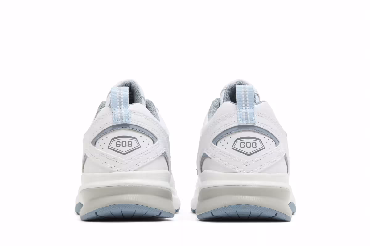 New Balance Women's 608v5 White Light Blue, view 7