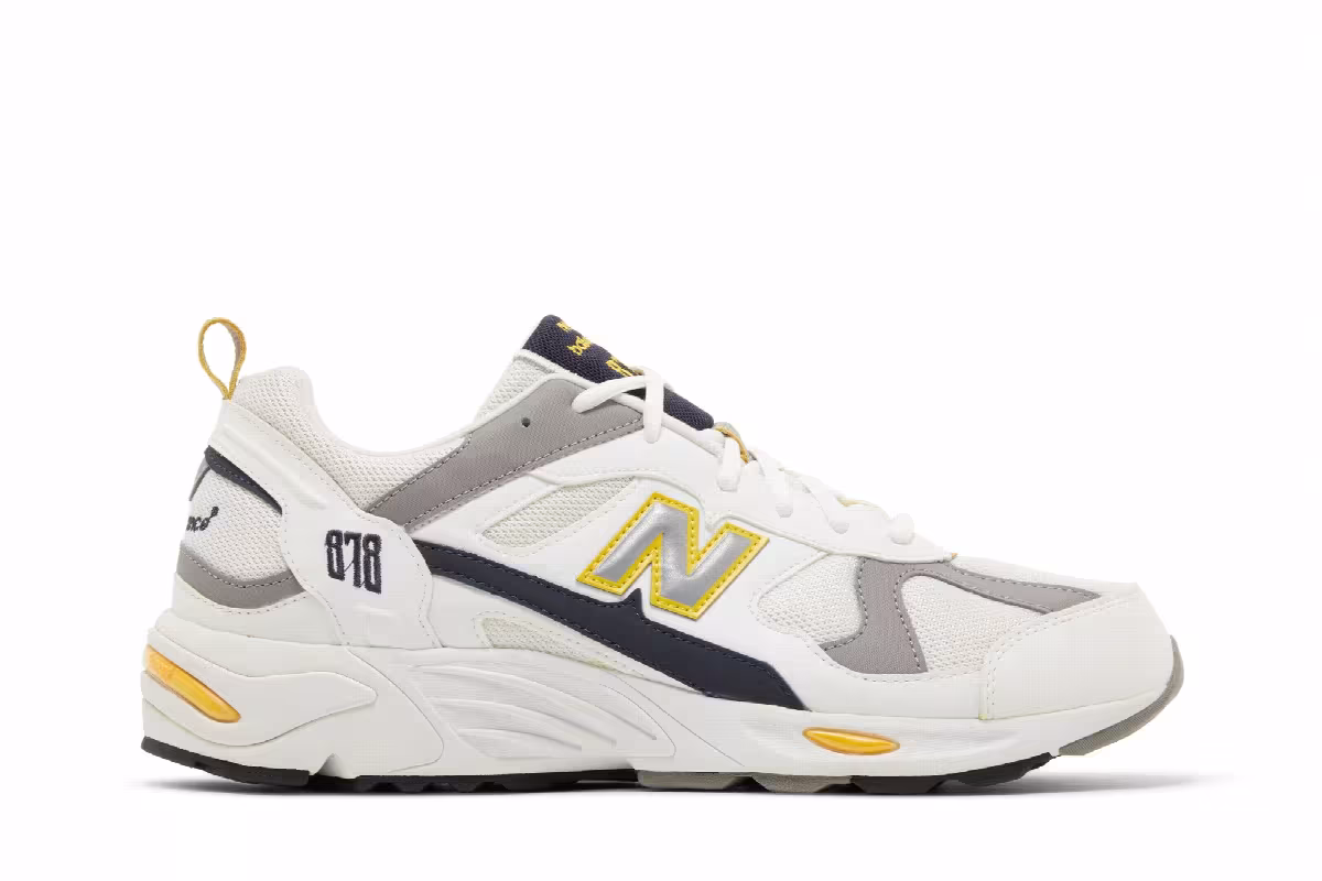 New Balance 878 White Yellow Black G, view 2