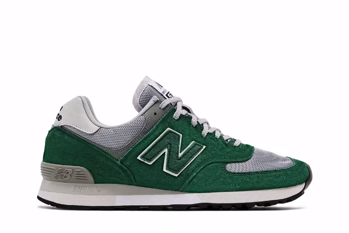 New Balance 576 Made in England Green Grey, view 2