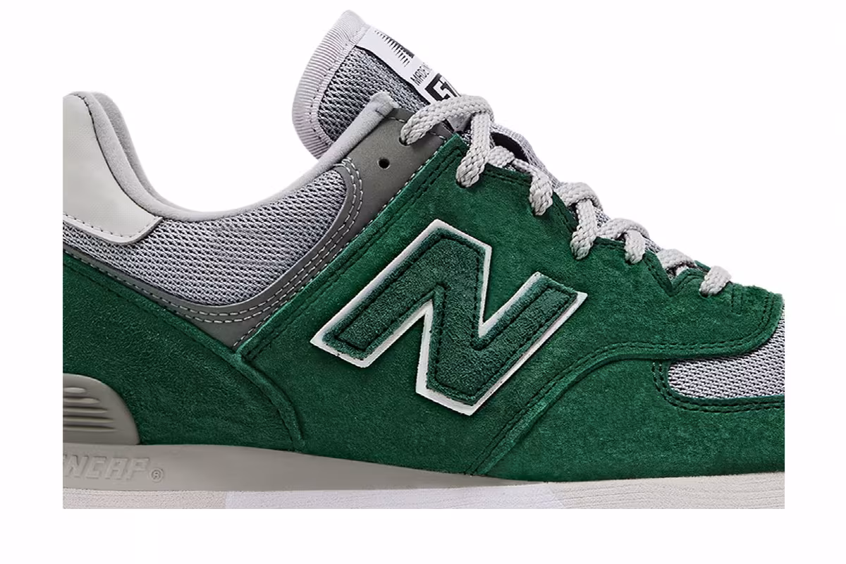 New Balance 576 Made in England Green Grey, view 3