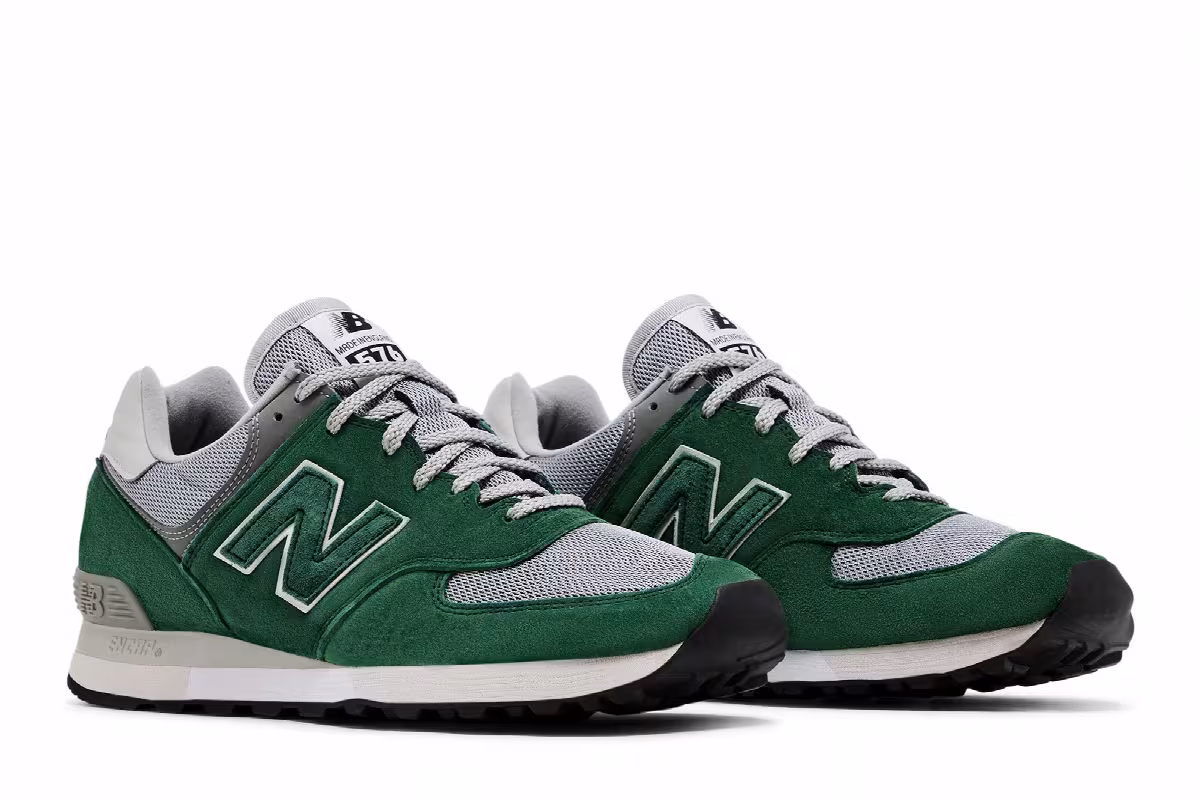 New Balance 576 Made in England Green Grey, view 9