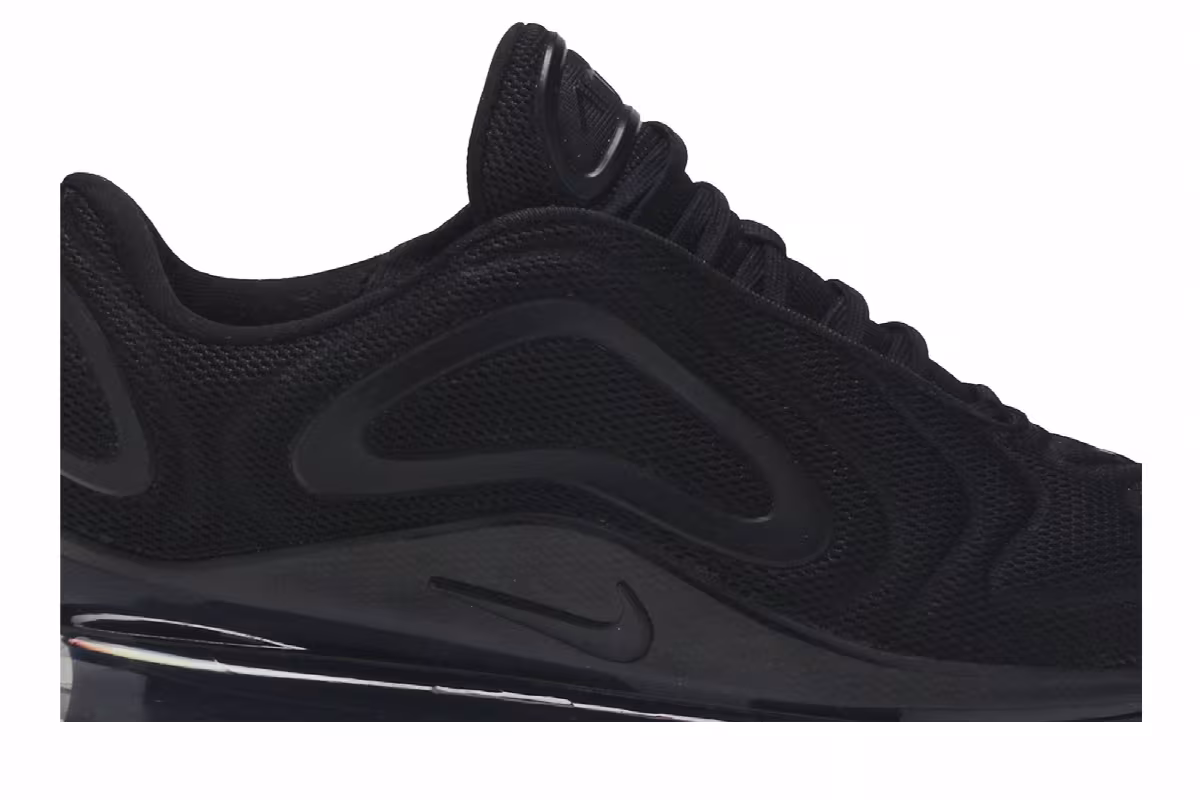Nike Women's Air Max 720 Triple Black, view 3