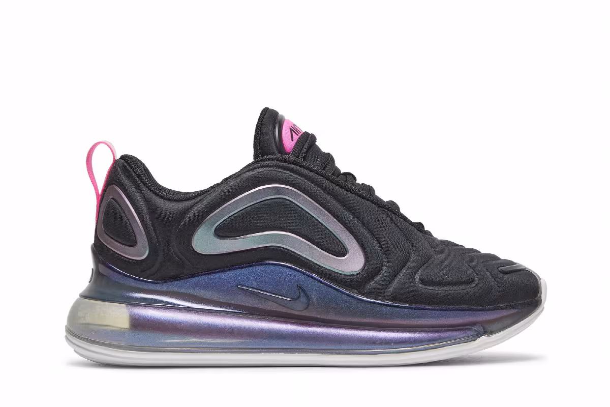 Nike Women's Air Max 720 SE Black Laser Fuchsia, view 2