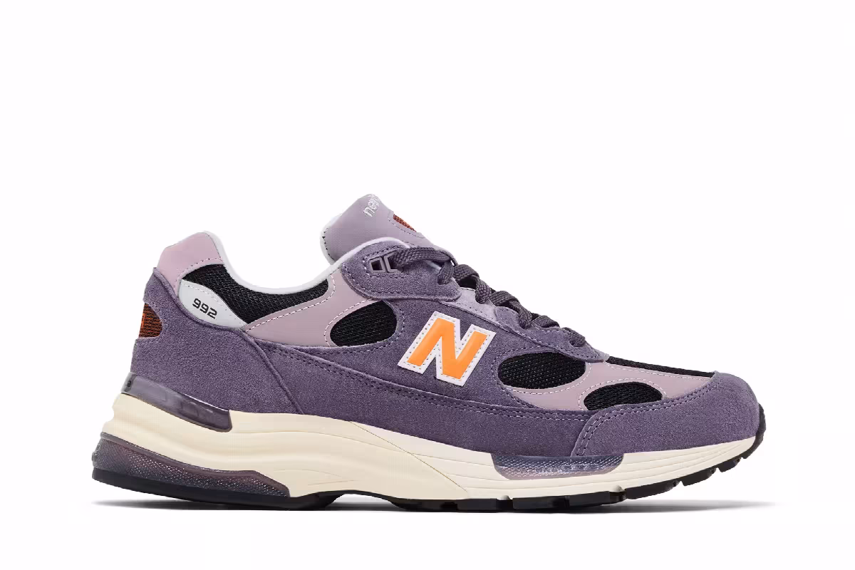 Teddy Santis x New Balance 992 Made in USA Dark Ice Wine, view 2
