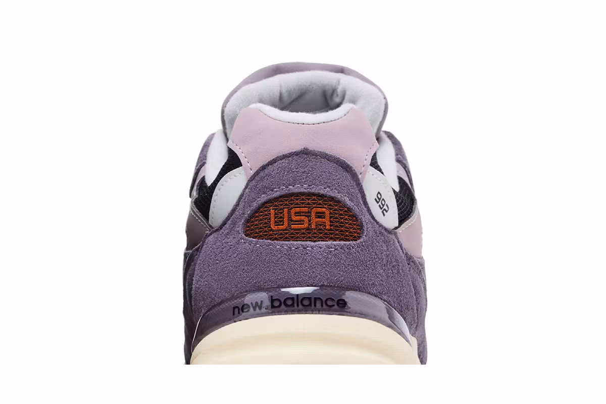 Teddy Santis x New Balance 992 Made in USA Dark Ice Wine, view 8