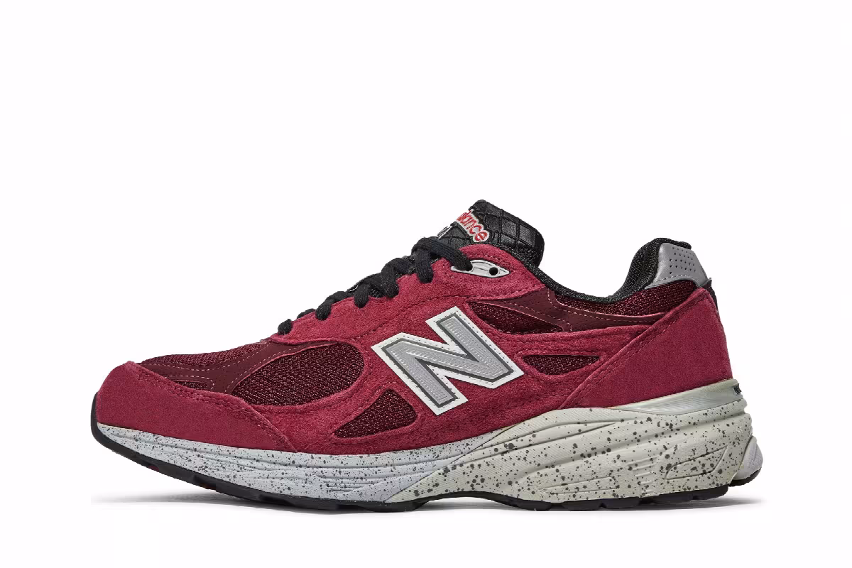 New Balance 990v3 Made In USA Burgundy, view 4