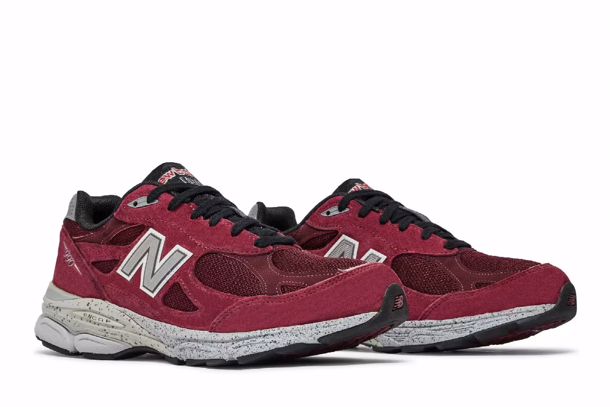 New Balance 990v3 Made In USA Burgundy, view 9