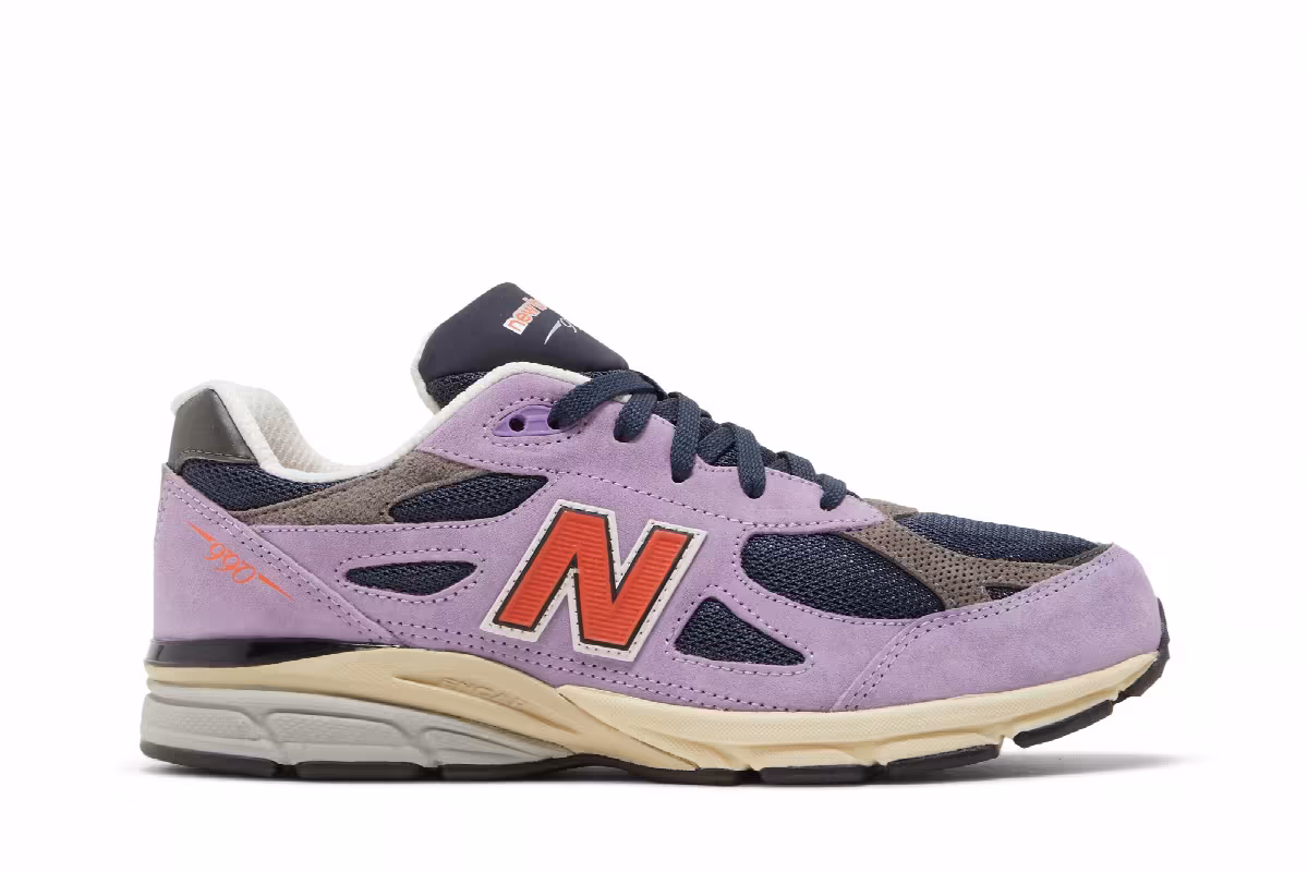New Balance Teddy Santis x 990v3 Big Kid Raw Amethyst, view 2