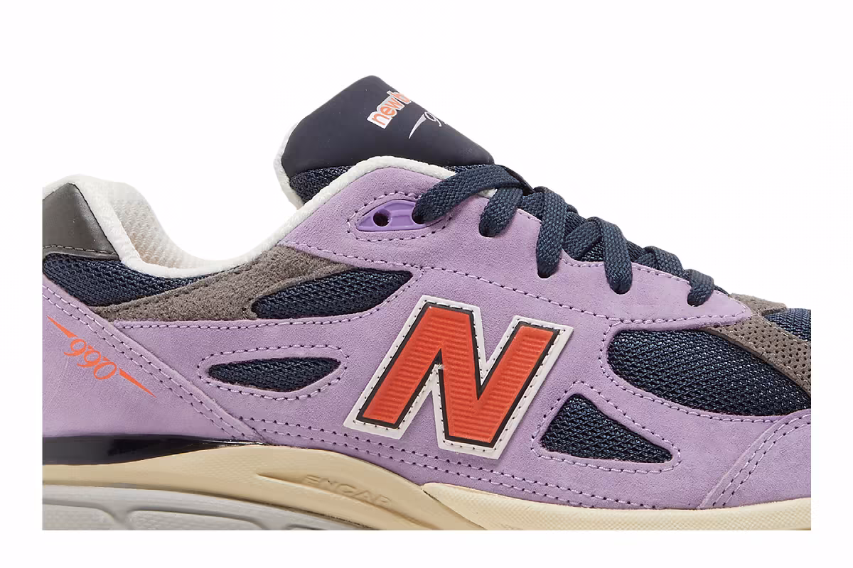 New Balance Teddy Santis x 990v3 Big Kid Raw Amethyst, view 3
