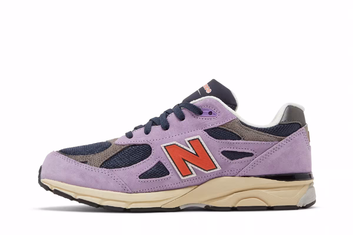 New Balance Teddy Santis x 990v3 Big Kid Raw Amethyst, view 4