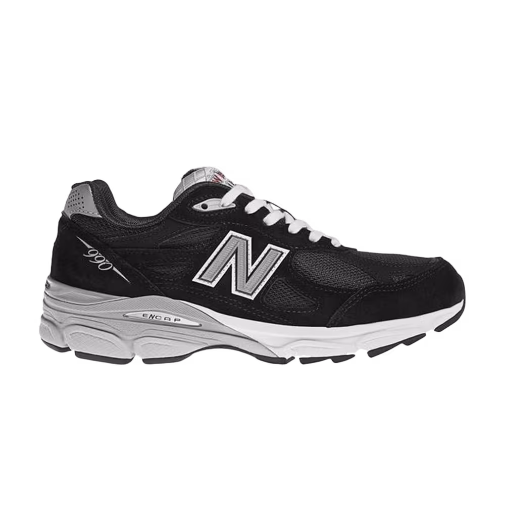 New Balance Women's 990v3 Made In USA Black White