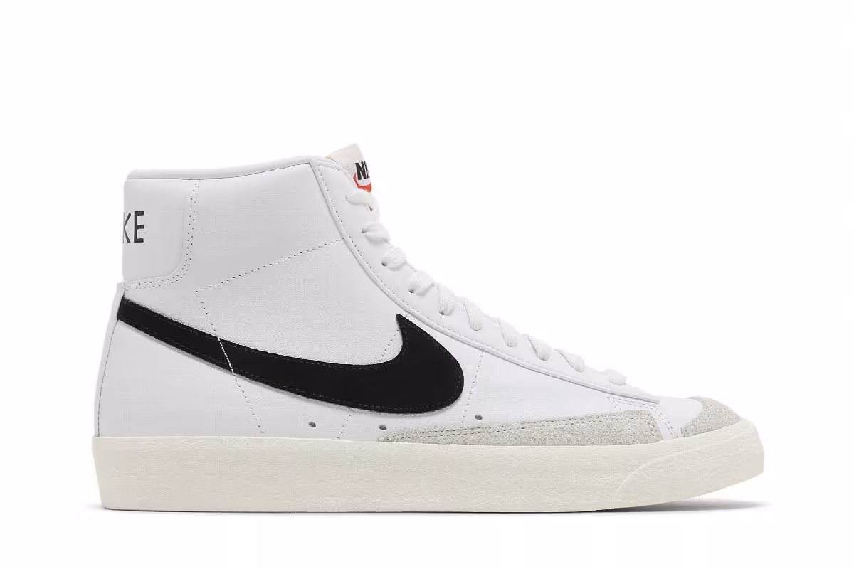 Nike Blazer Mid White Black, view 2