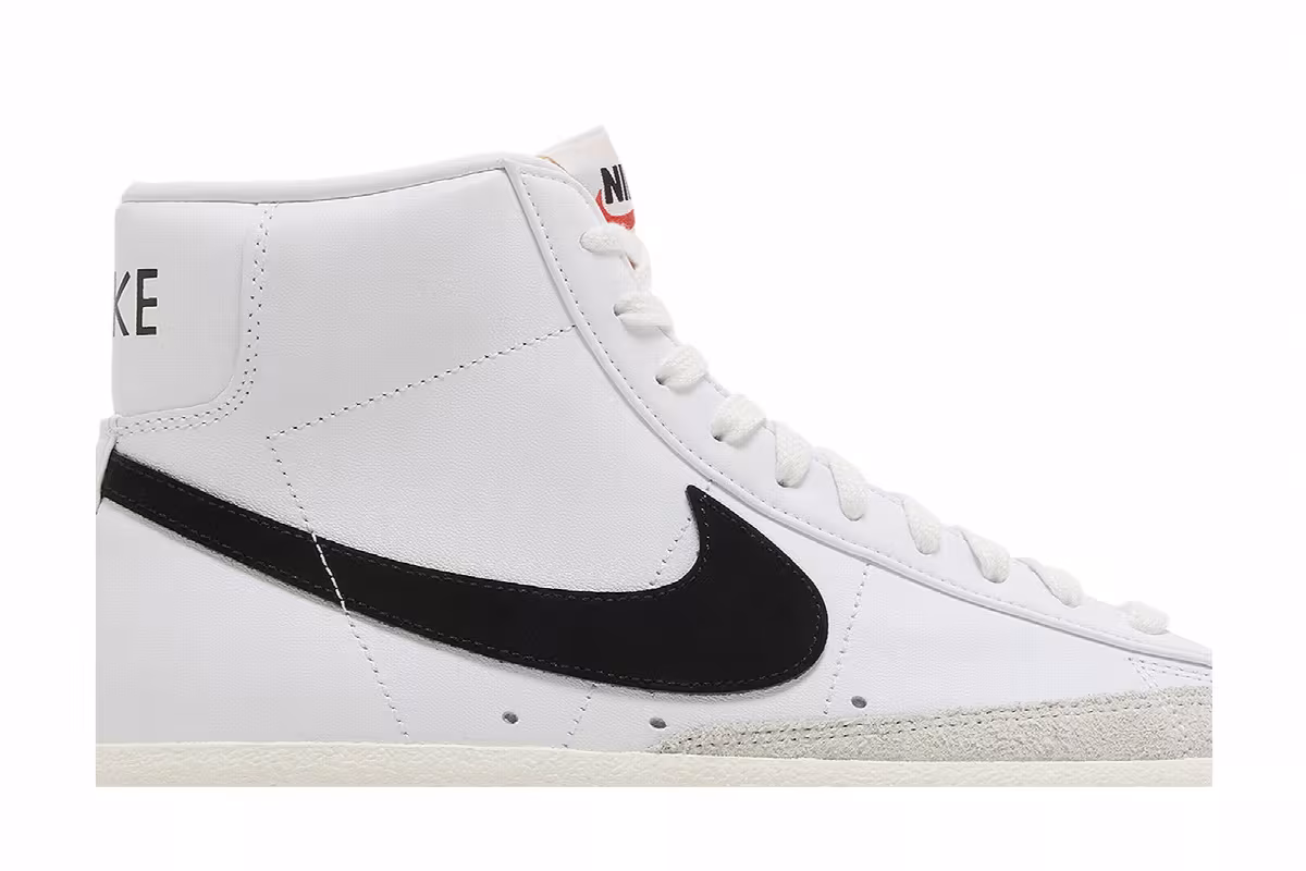 Nike Blazer Mid White Black, view 3