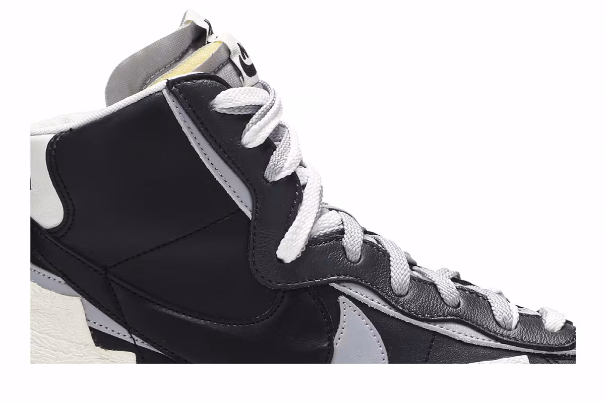 sacai x Nike Blazer Mid Black Grey, view 3