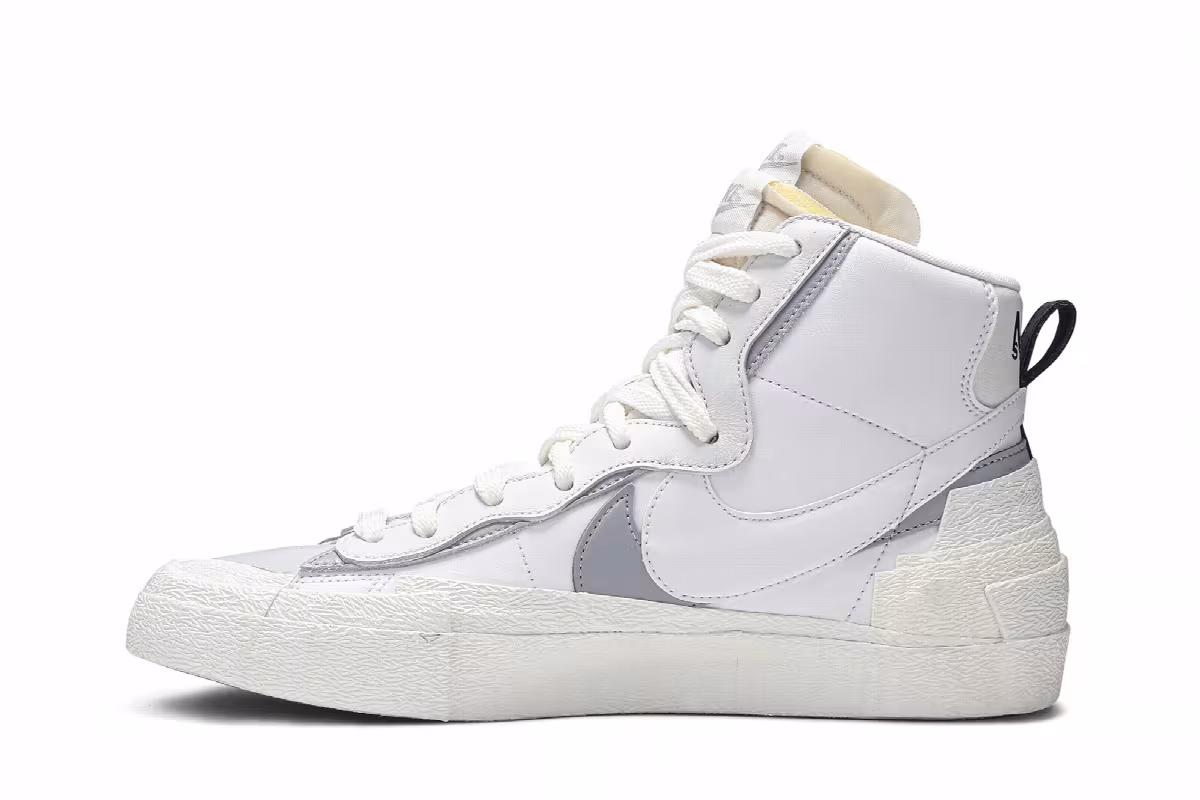sacai x Nike Blazer Mid White Grey, view 4