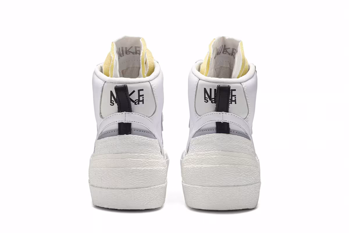 sacai x Nike Blazer Mid White Grey, view 7
