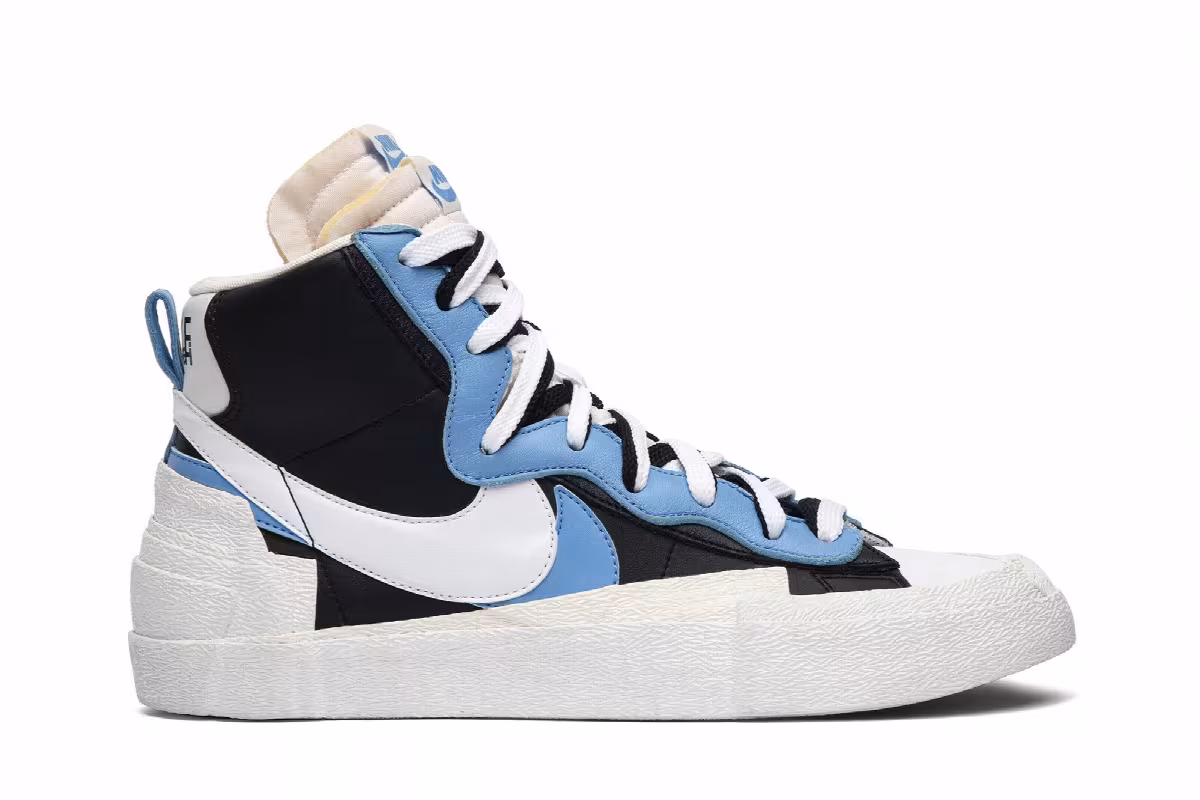 sacai x Nike Blazer Mid Black Blue, view 2