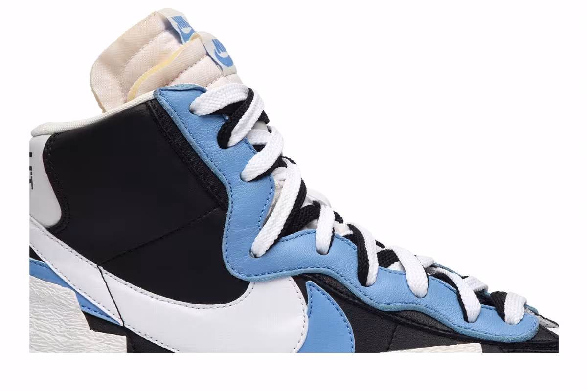 sacai x Nike Blazer Mid Black Blue, view 3
