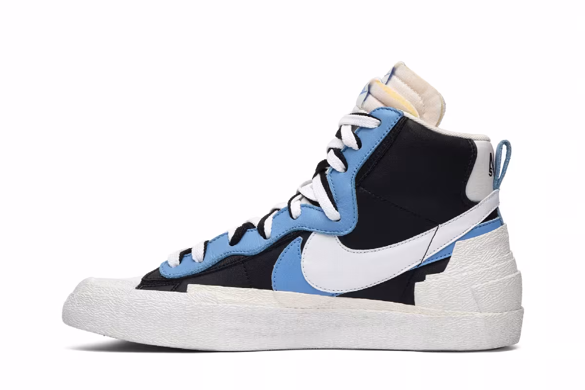 sacai x Nike Blazer Mid Black Blue, view 4