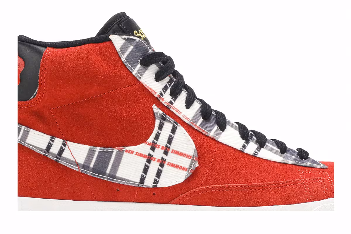 Ben Simmons x Nike Blazer Mid Premium Plaid, view 3