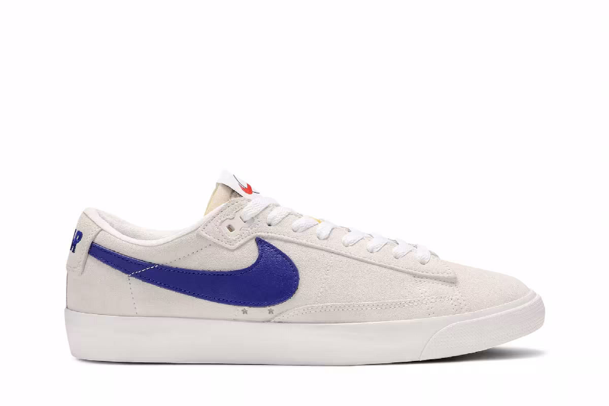 Polar Skate Co x Nike Blazer Low SB QS Summit White Deep Royal, view 2