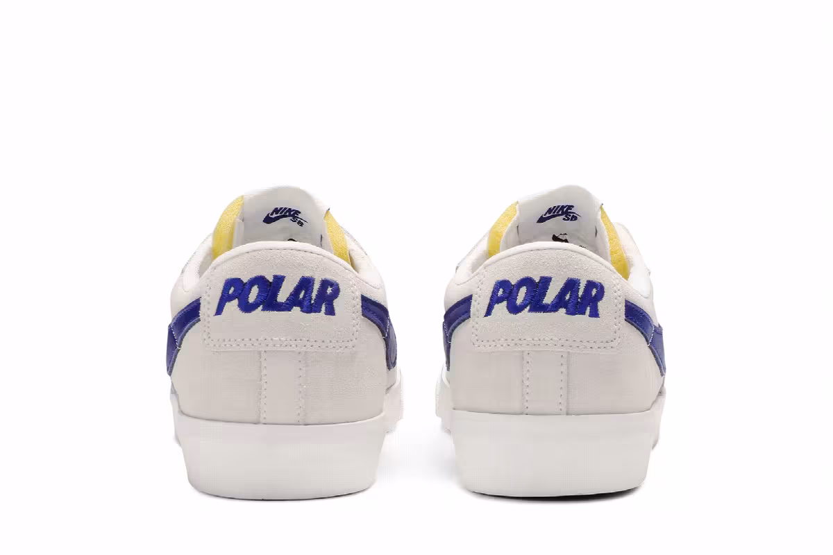 Polar Skate Co x Nike Blazer Low SB QS Summit White Deep Royal, view 7