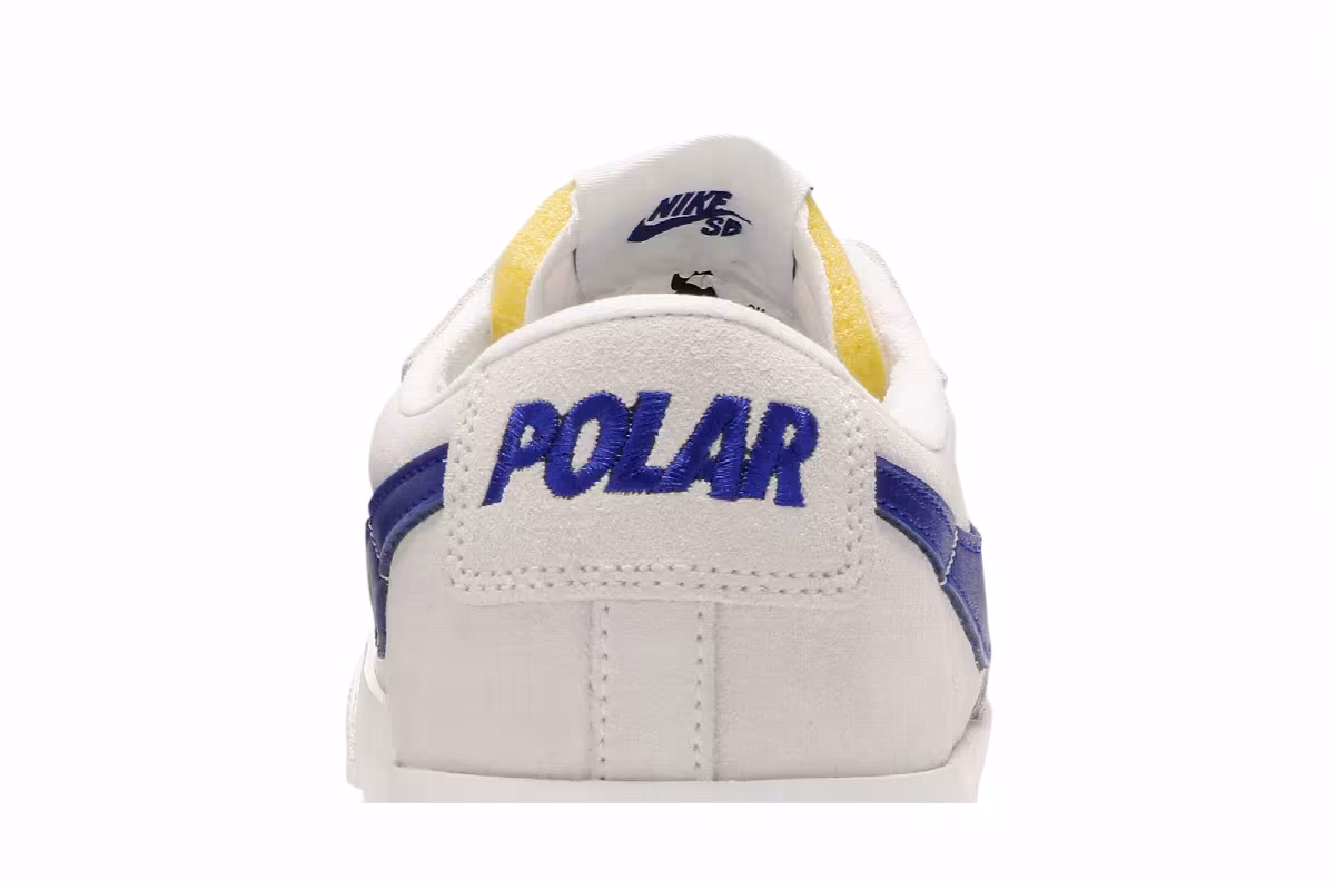 Polar Skate Co x Nike Blazer Low SB QS Summit White Deep Royal, view 8