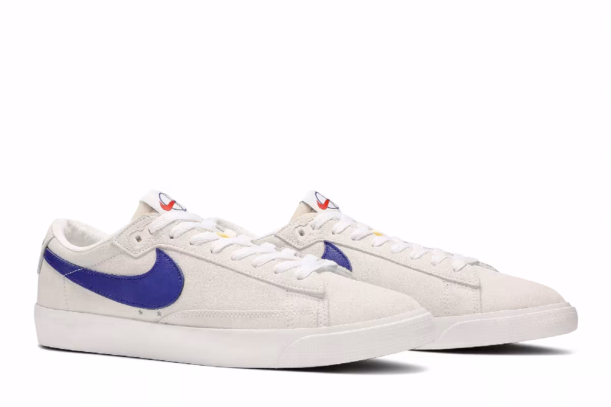Polar Skate Co x Nike Blazer Low SB QS Summit White Deep Royal, view 9