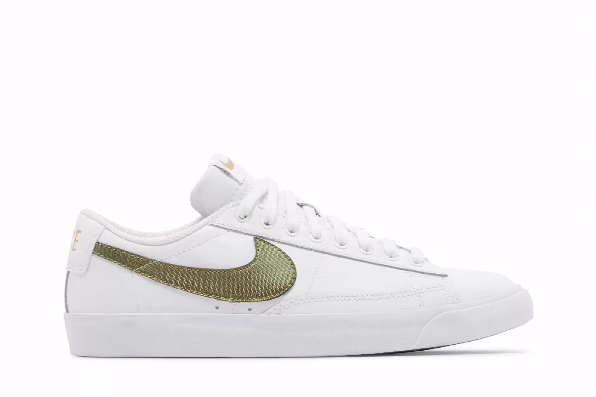 Nike Blazer Low Premium White Metallic Gold, view 2