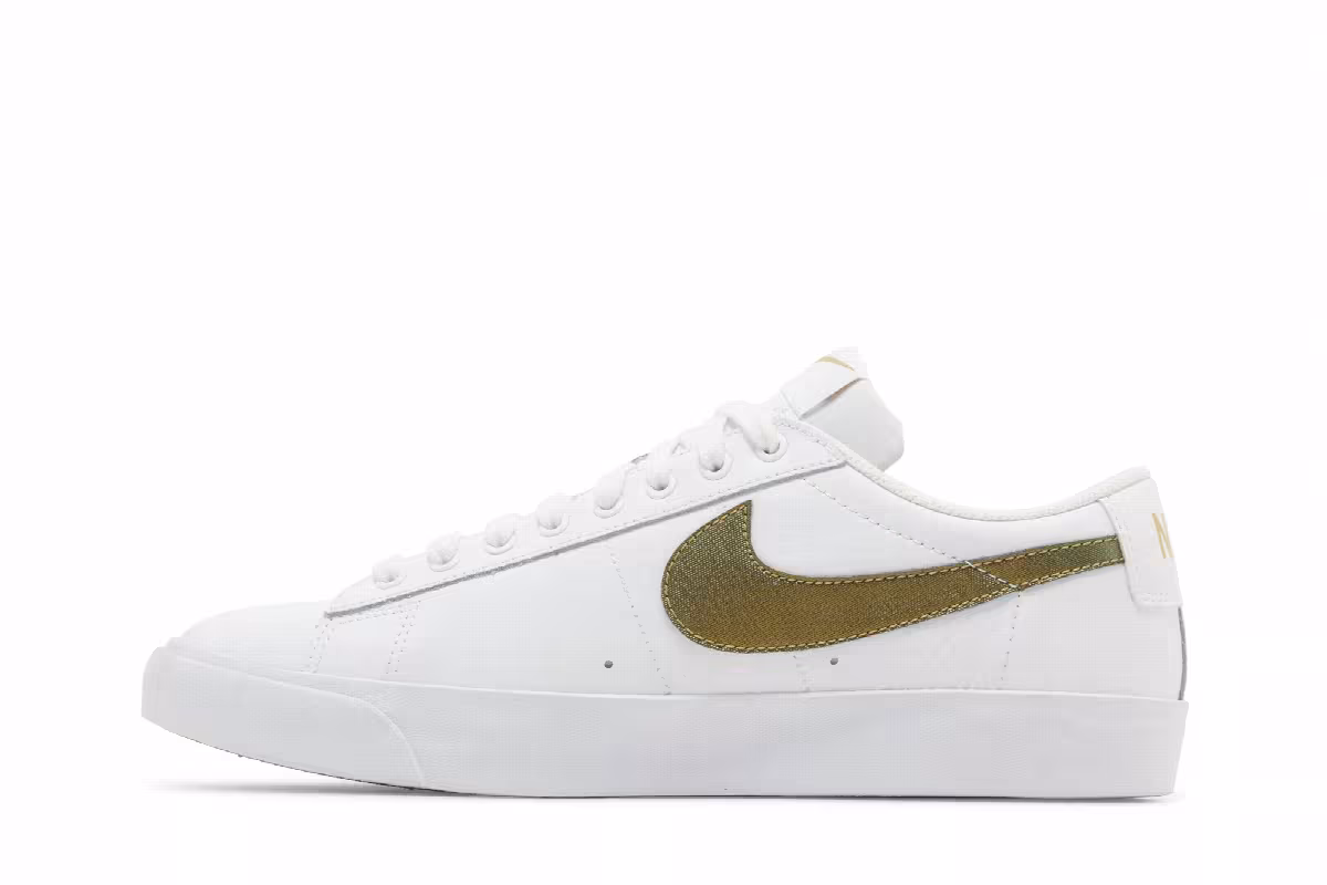 Nike Blazer Low Premium White Metallic Gold, view 4