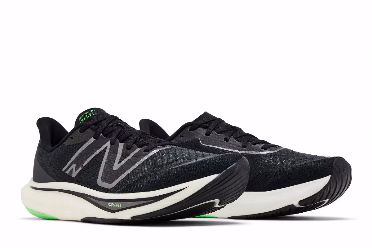 New Balance FuelCell Rebel v3 Black Vibrant Spring, view 9