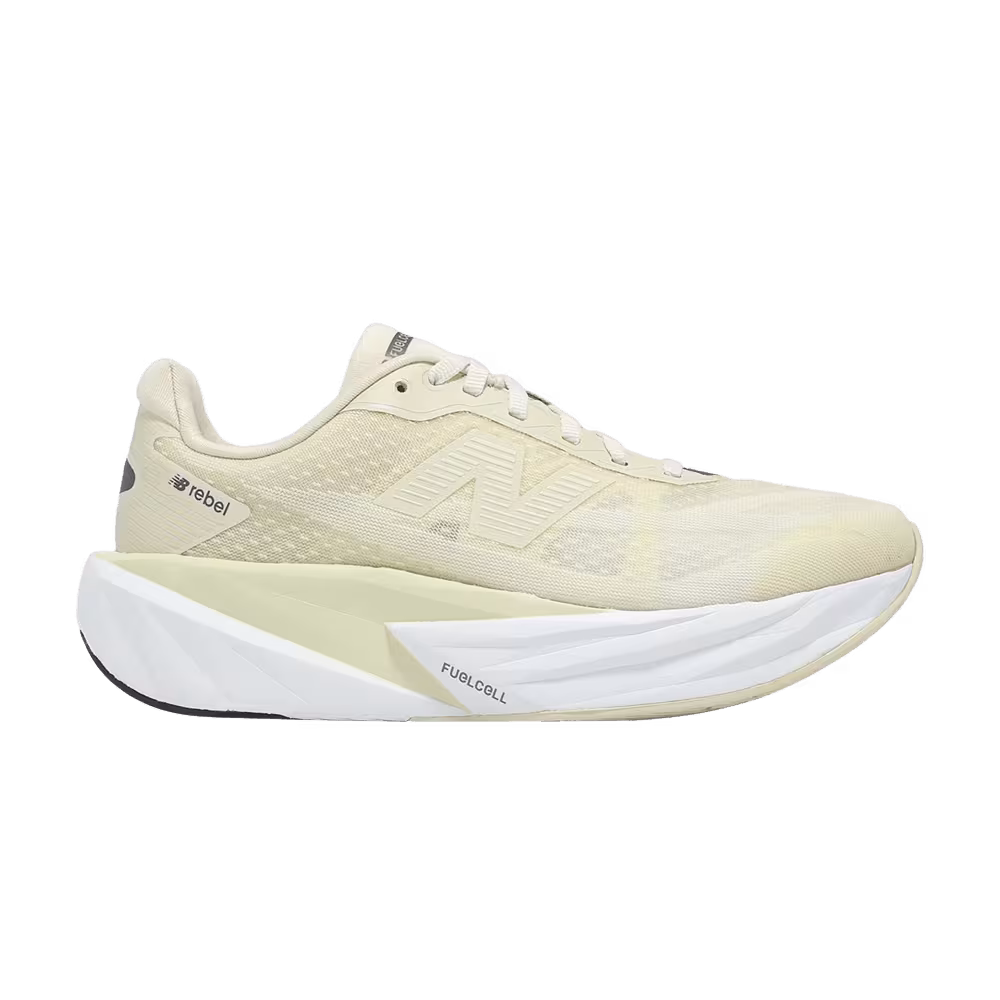New Balance Women's Fuelcell Rebel V5 D Wide Beige White
