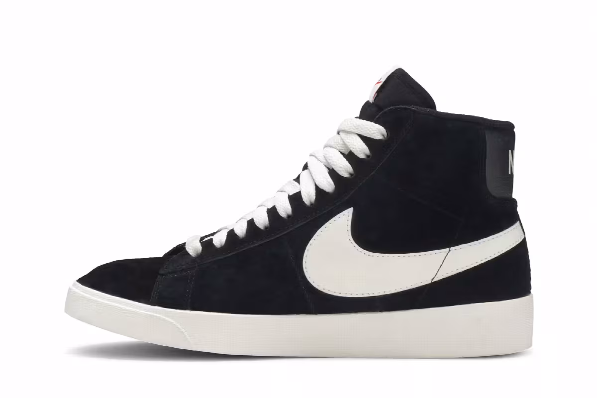 Nike Women's Blazer Mid Vintage Suede Black, view 4