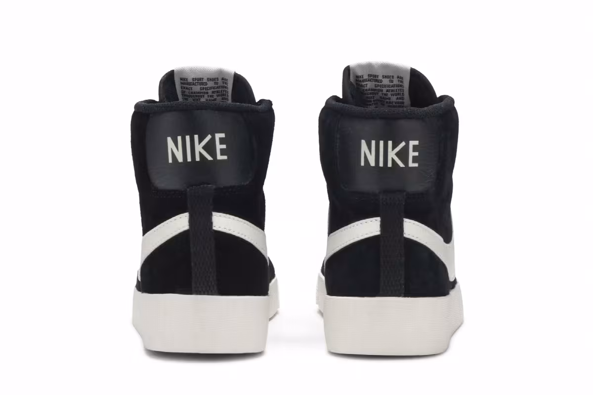 Nike Women's Blazer Mid Vintage Suede Black, view 7
