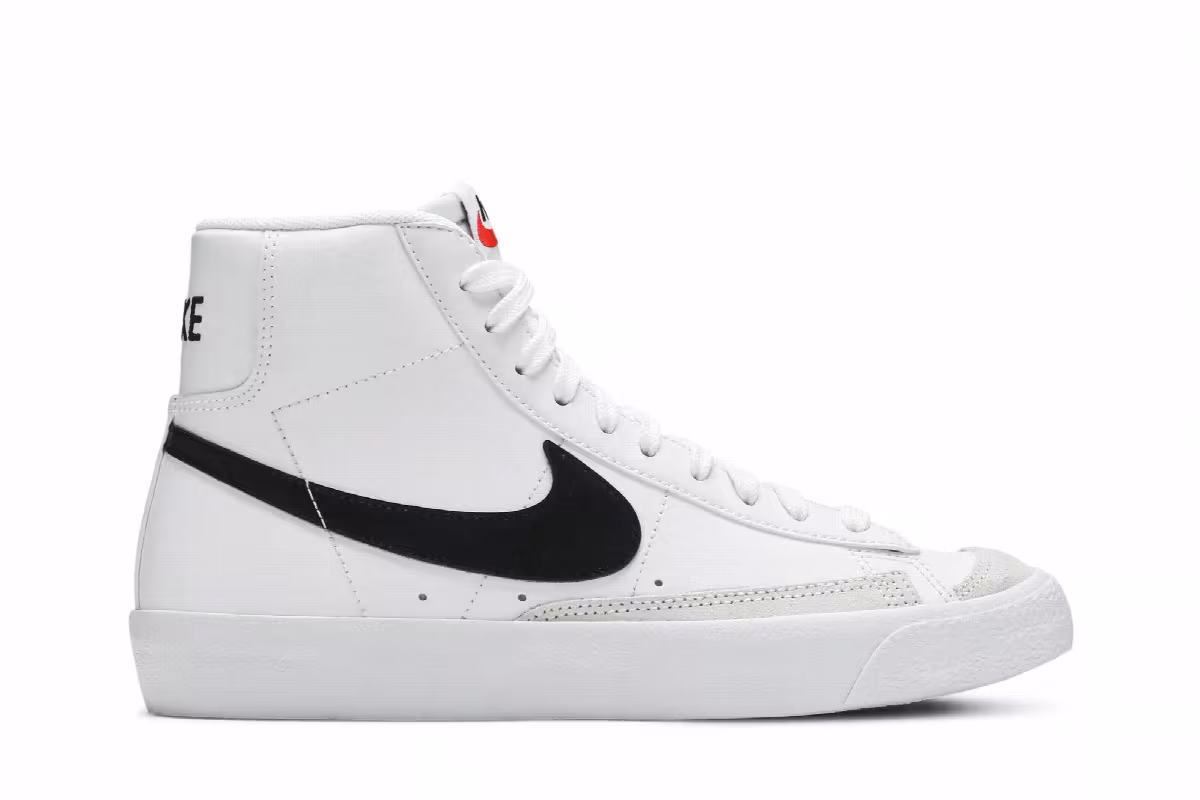 Nike Blazer Mid White Black, view 2