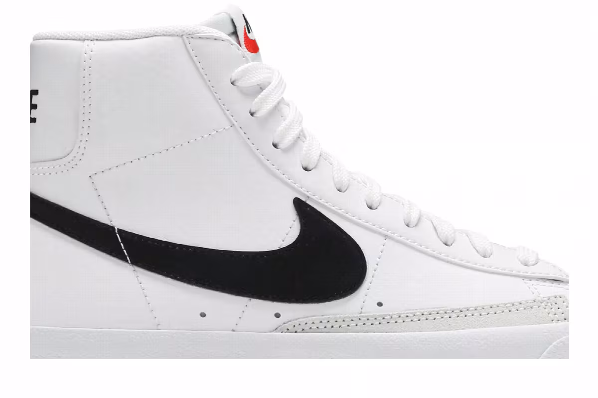 Nike Blazer Mid White Black, view 3