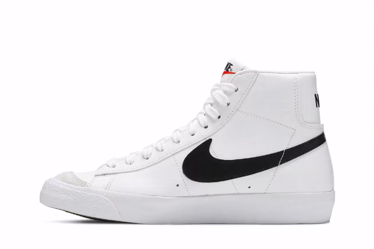 Nike Blazer Mid White Black, view 4