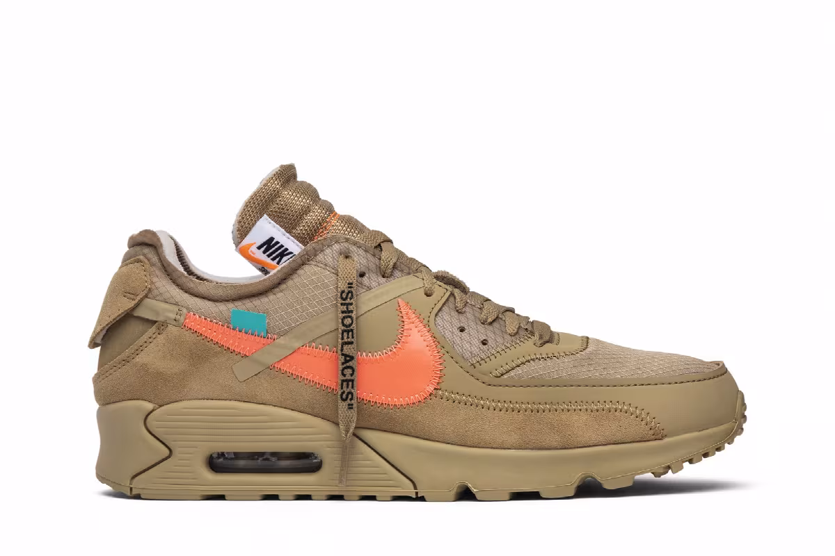 Off-White x Nike Air Max 90 Desert Ore, view 2