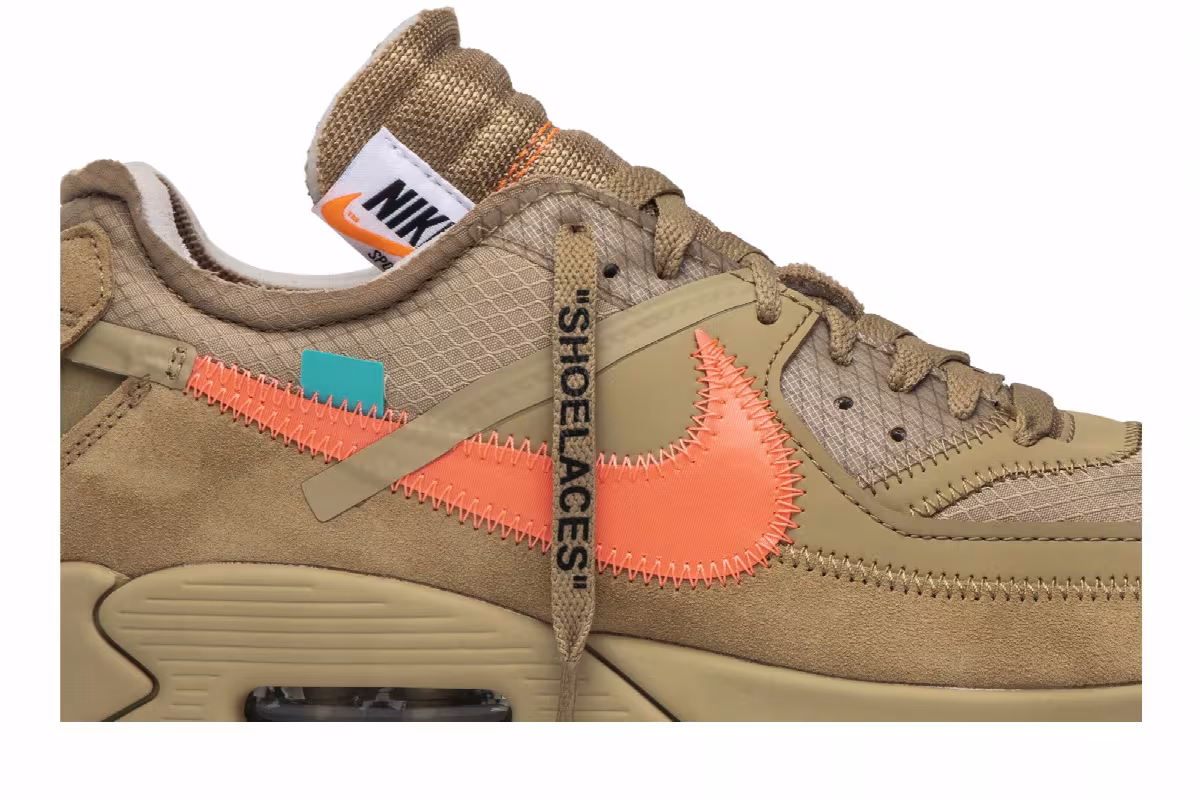 Off-White x Nike Air Max 90 Desert Ore, view 3