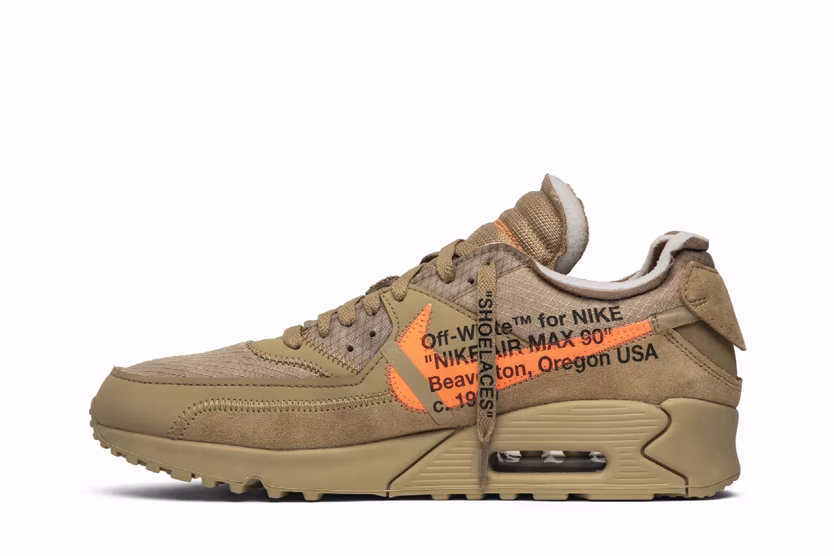Off-White x Nike Air Max 90 Desert Ore, view 4