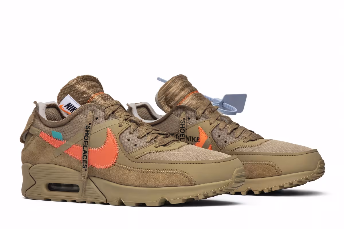 Off-White x Nike Air Max 90 Desert Ore, view 9