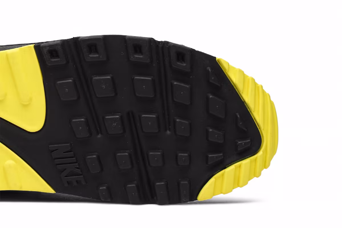 Undefeated x Nike Air Max 90 Black Opti-Yellow, view 6