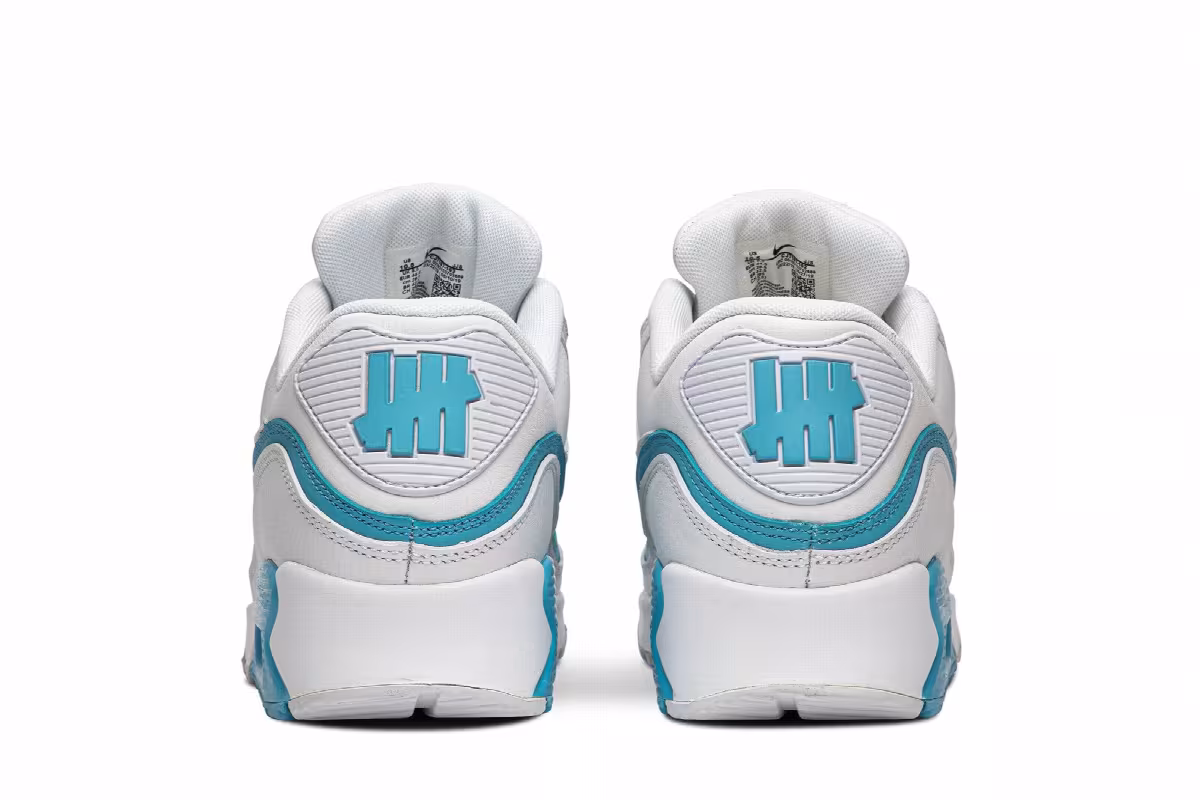 Undefeated x Nike Air Max 90 White Blue Fury, view 7