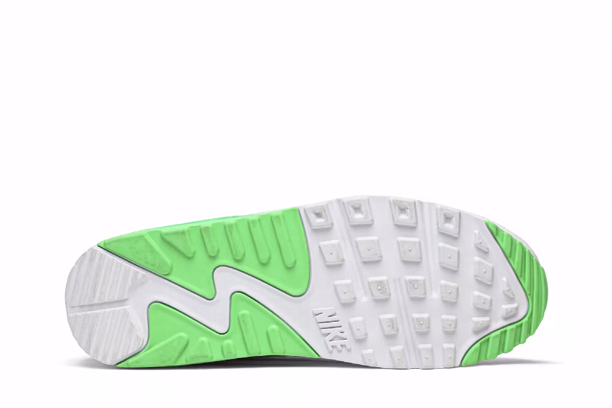 Undefeated x Nike Air Max 90 White Green Spark, view 5